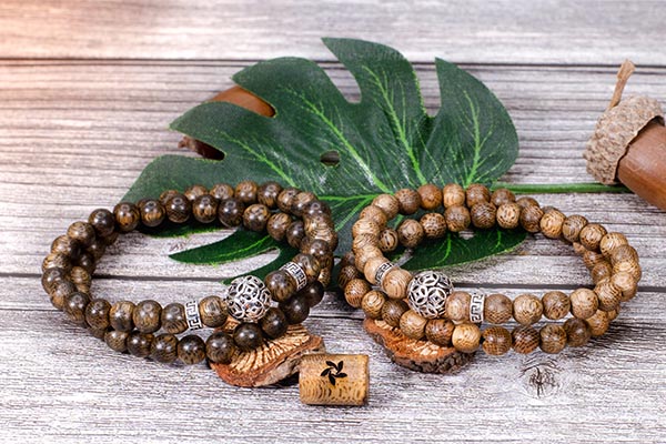 Peace agarwood beaded bracelet
