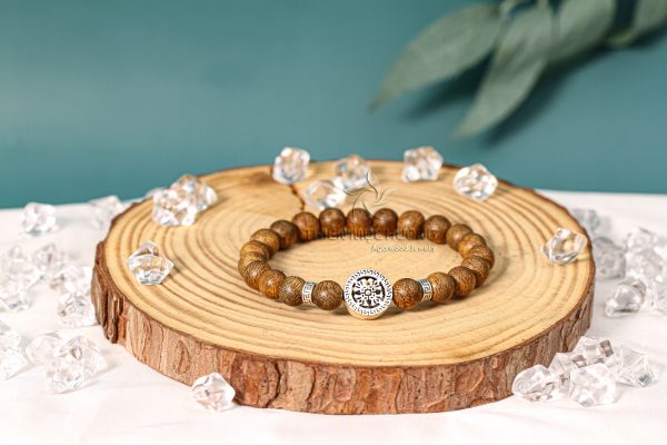 Four-leaf agarwood beaded bracelet with silver s925 - classic