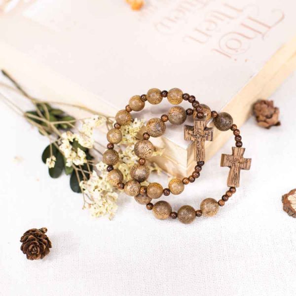 Rosary agarwood bracelet