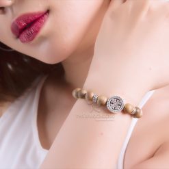 Four-leaf agarwood bracelet with silver s925 - Thien Moc Huong