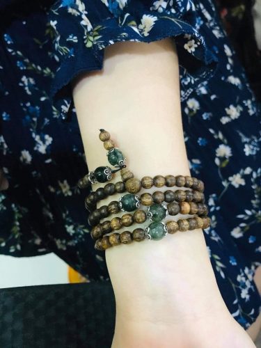 Four-leaf agarwood beaded bracelet with silver s925 - classic photo review