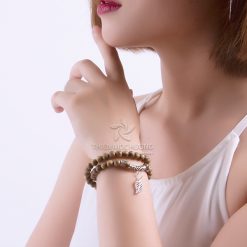 Agar-leaf agarwood bracelet with Silver S925 - Classic - Real Agarwood - Thien Moc Huong