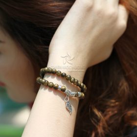 Agar-leaf agarwood bracelet with Silver S925 - Classic - Natural Agarwood - Thien Moc Huong
