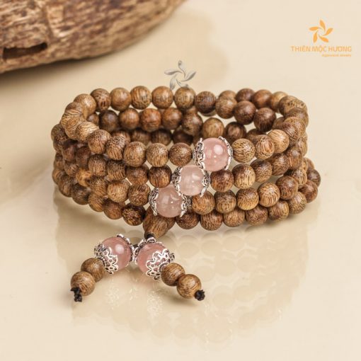 Gemstone 108 mala beads - Pink