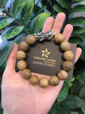 Pixiu agarwood beaded bracelet with silver s925 - classic photo review