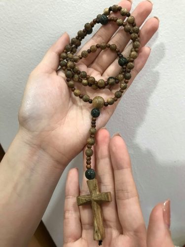 Double Wooden Rosary bracelet - agarwood classic photo review