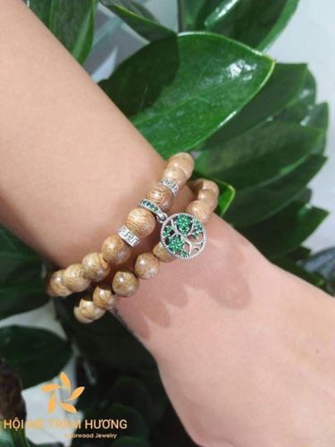 Family tree agarwood beaded bracelet with Silver S925 - Classic photo review