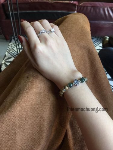 Happiness agarwood beaded bracelet with silver s925 - classic photo review