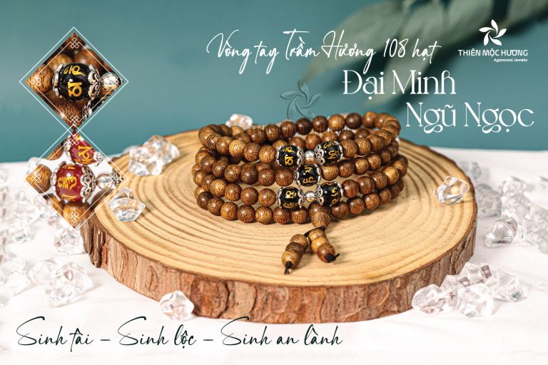 Dai Minh Nhu Ngoc 108 mala beads Agarwood Bracelet - Vietnamese Toc Agarwood