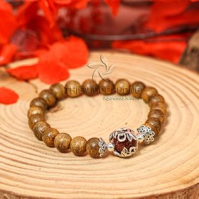 Thien Moc Huong - Narcissus agarwood bracelet with silver