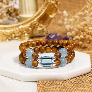 Guardian agarwood beaded bracelet