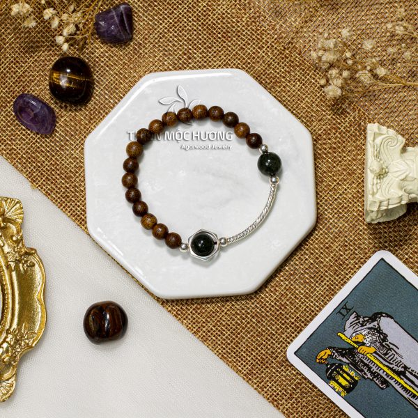 Milky Way agarwood beaded bracelet