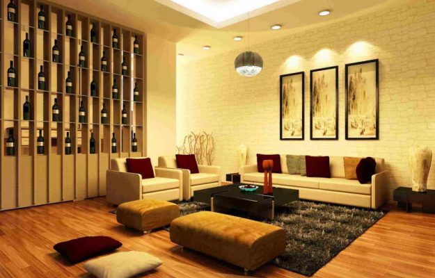 Paint of living room according to feng shui for Metal element