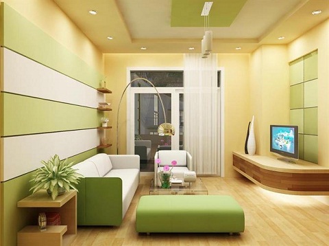Paint for the living room according to feng shui for Wood element