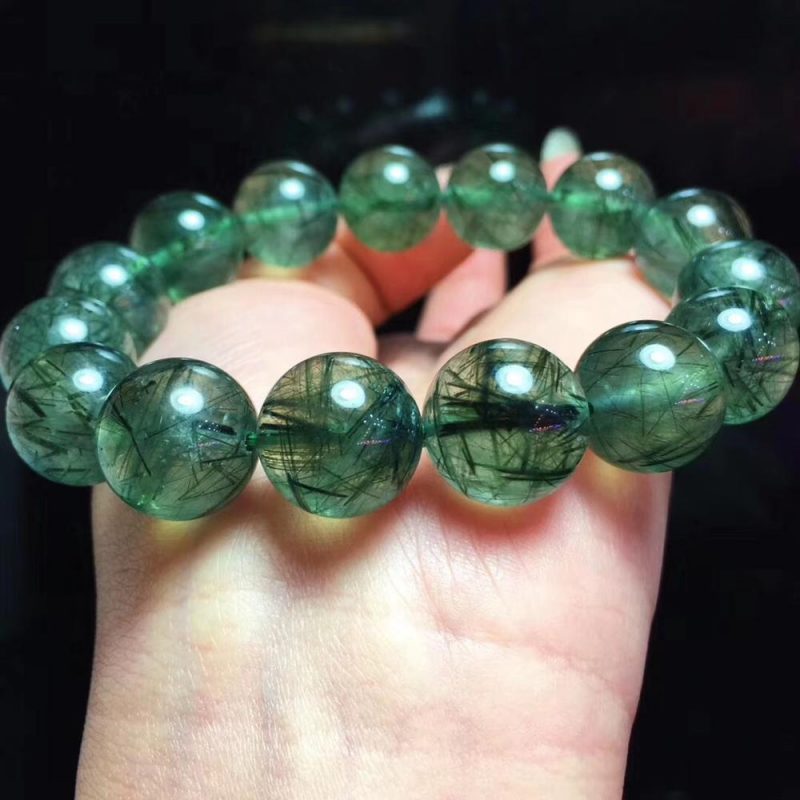 Green hair quartz bracelet