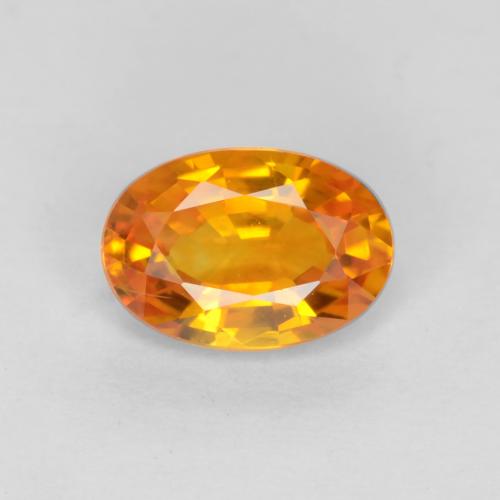 An orange sapphire stone
