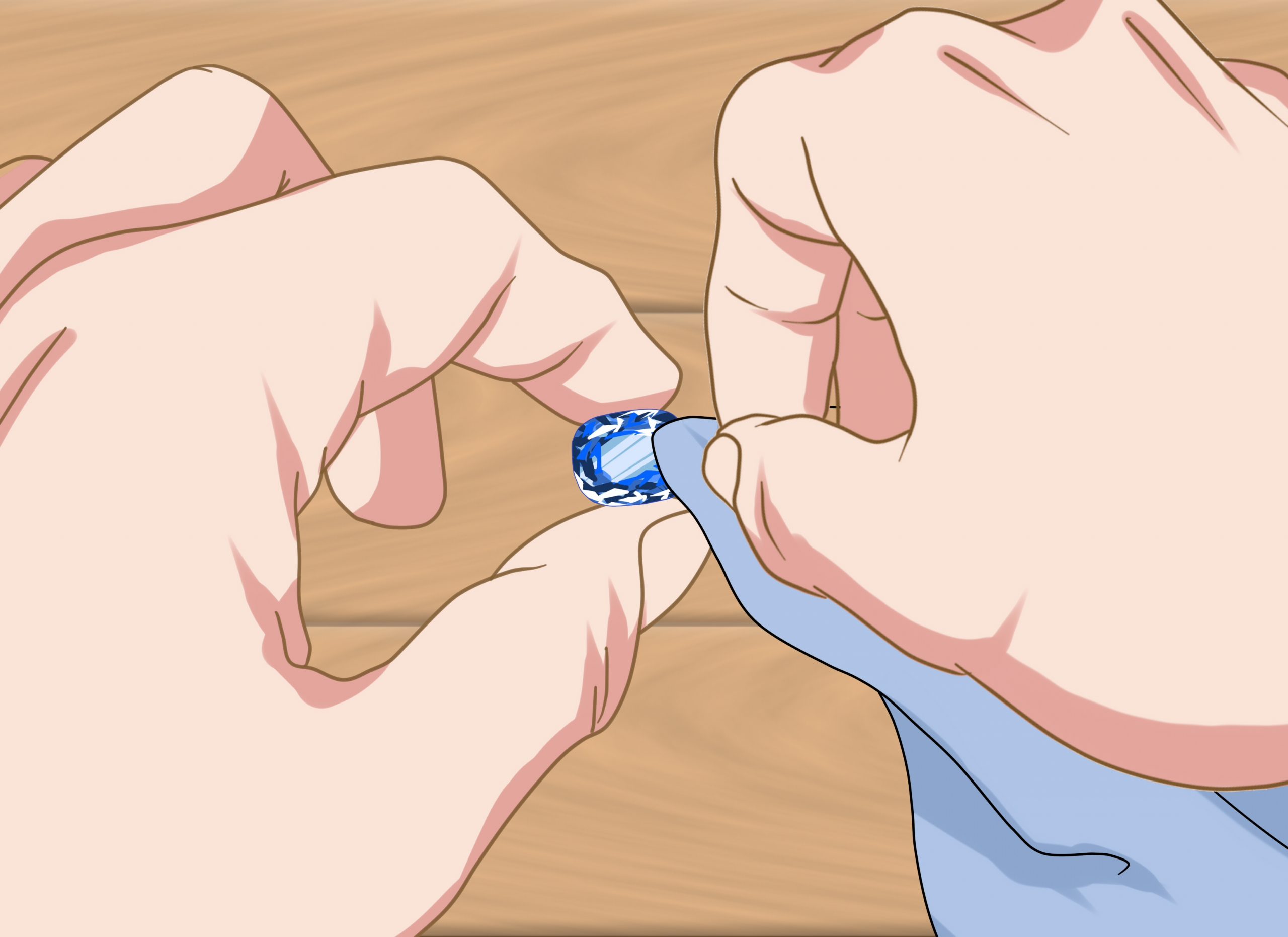 Cleaning sapphire stones to maintain its purity