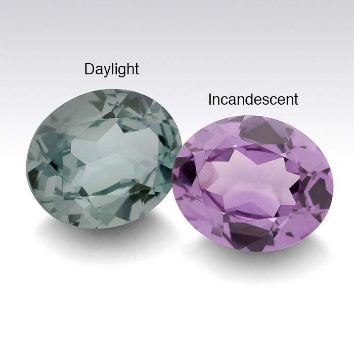 Alexandrite stone has the ability to change color when placed under a light source