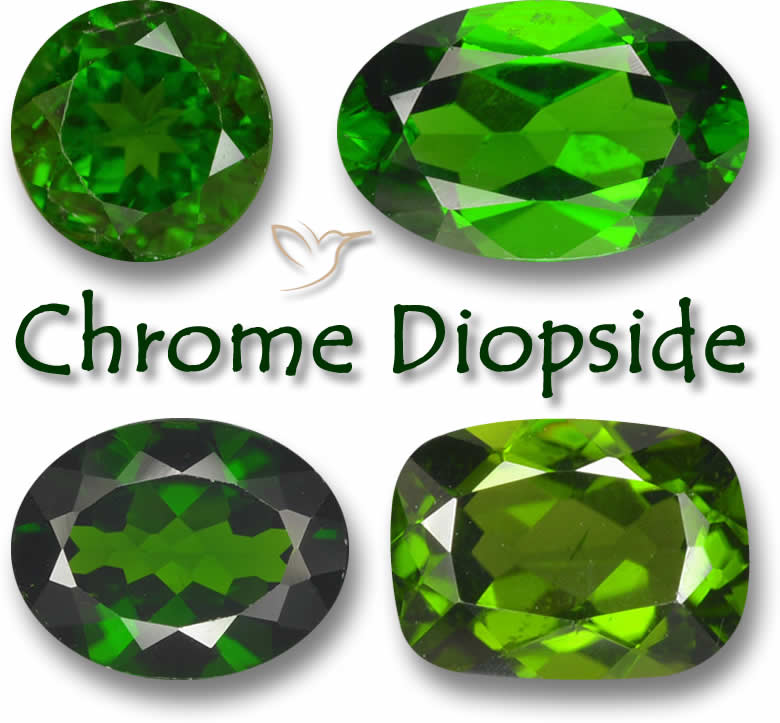 Diopside is a gemstone rich crom