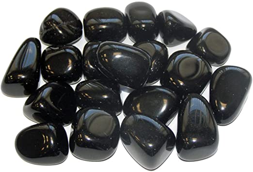Obsidian stone, also known as volcanic glass