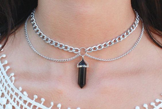 onyx stone necklace