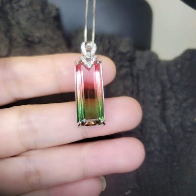 Watermelon Tourmaline Necklace