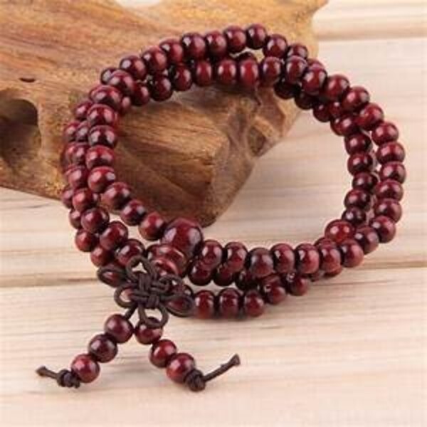 108 sandal wood mala beads