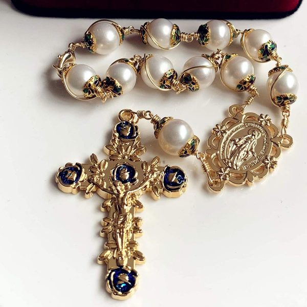 gold and pearl decade rosary