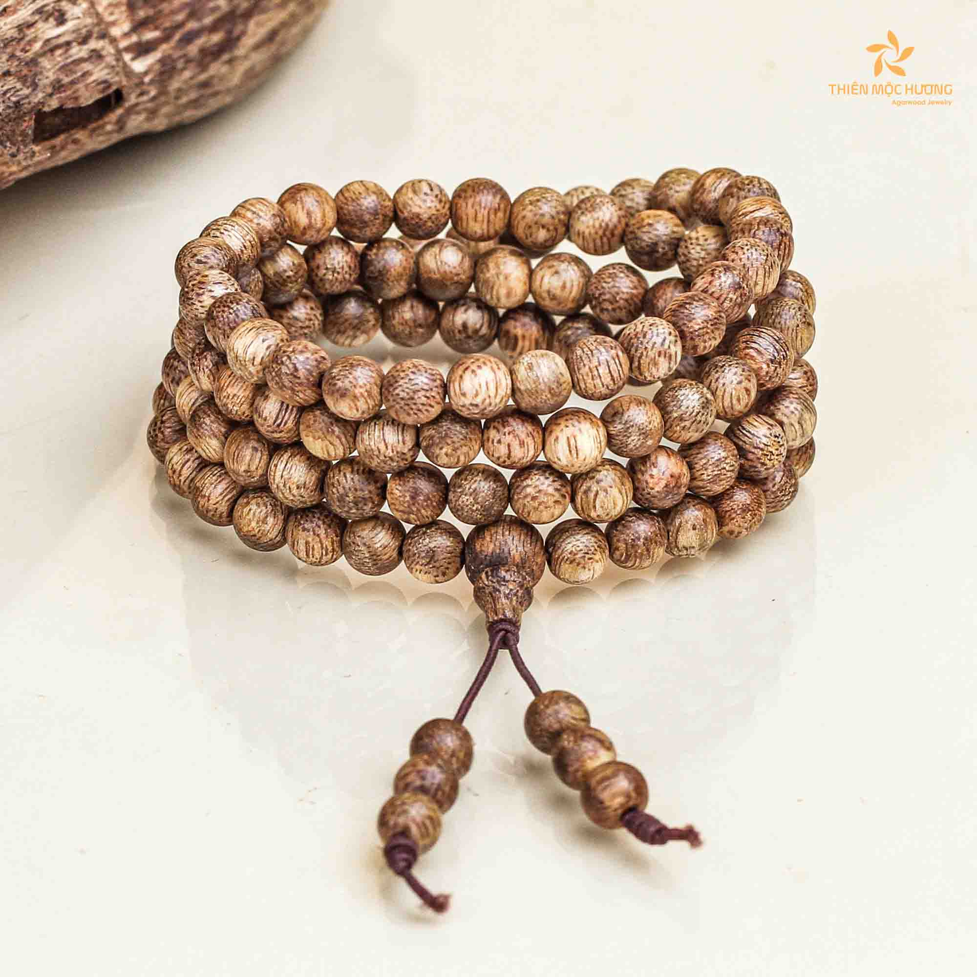 108 mala beaded Basic Agarwood Bracelet - Vietnamese Toc Agarwood