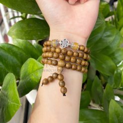 Happiness agarwood 108 mala beaded bracelet - classic