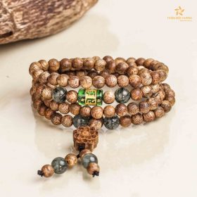 Lotus-Tibet 108 mala beads Agarwood Bracelet - Green