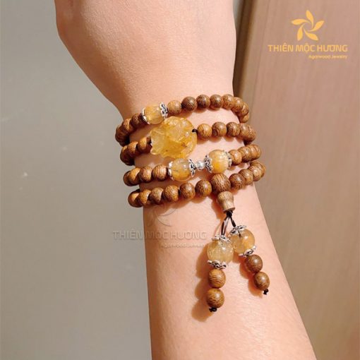 Nine-tailed fox agarwood 108 mala beaded bracelet - classic