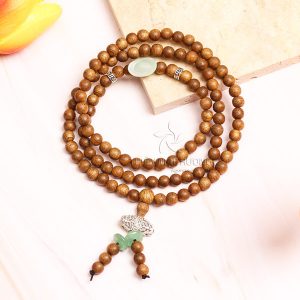 Longevity agarwood 108 mala beaded bracelet - classic