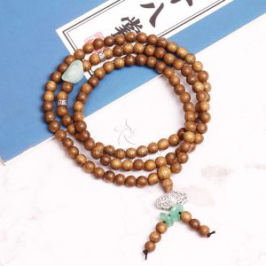 Longevity agarwood 108 mala beaded bracelet - classic