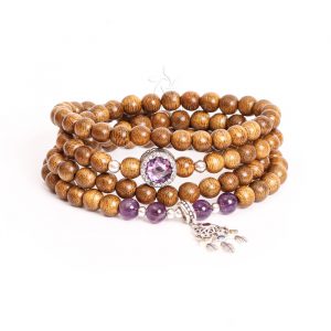 Aspiration agarwood 108 mala beaded bracelet - classic