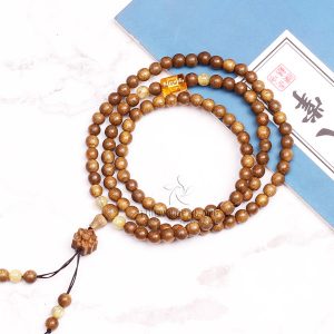 Lotus-Tibet agarwood 108 mala beaded bracelet - classic