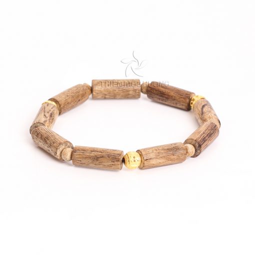 Bamboo agarwood bead bracelet with marbles