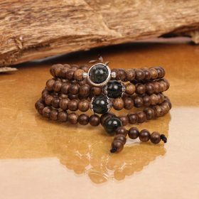 Ngan Tu Ngoc Bao Jadeite - 108 mala beads Indonesia VIP agarwood bracelet