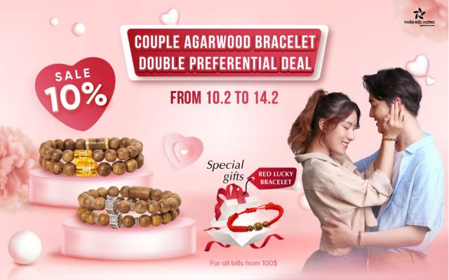 Couple Agarwood Bracelet - Double Preferential Deal