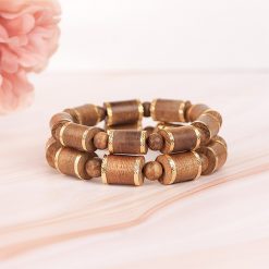 Double Golden bamboo agarwood bracelet