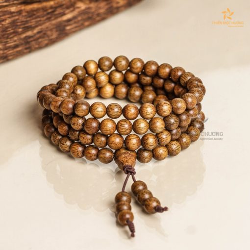 108 mala beads agarwood beaded bracelet - Vietnamese agarwood