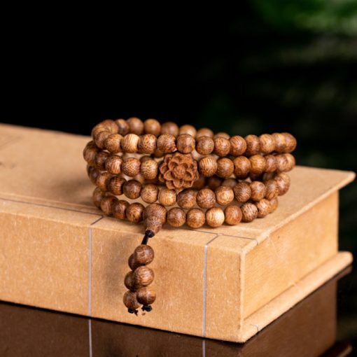 Enlightened Lotus 108 mala beads Bracelet-2