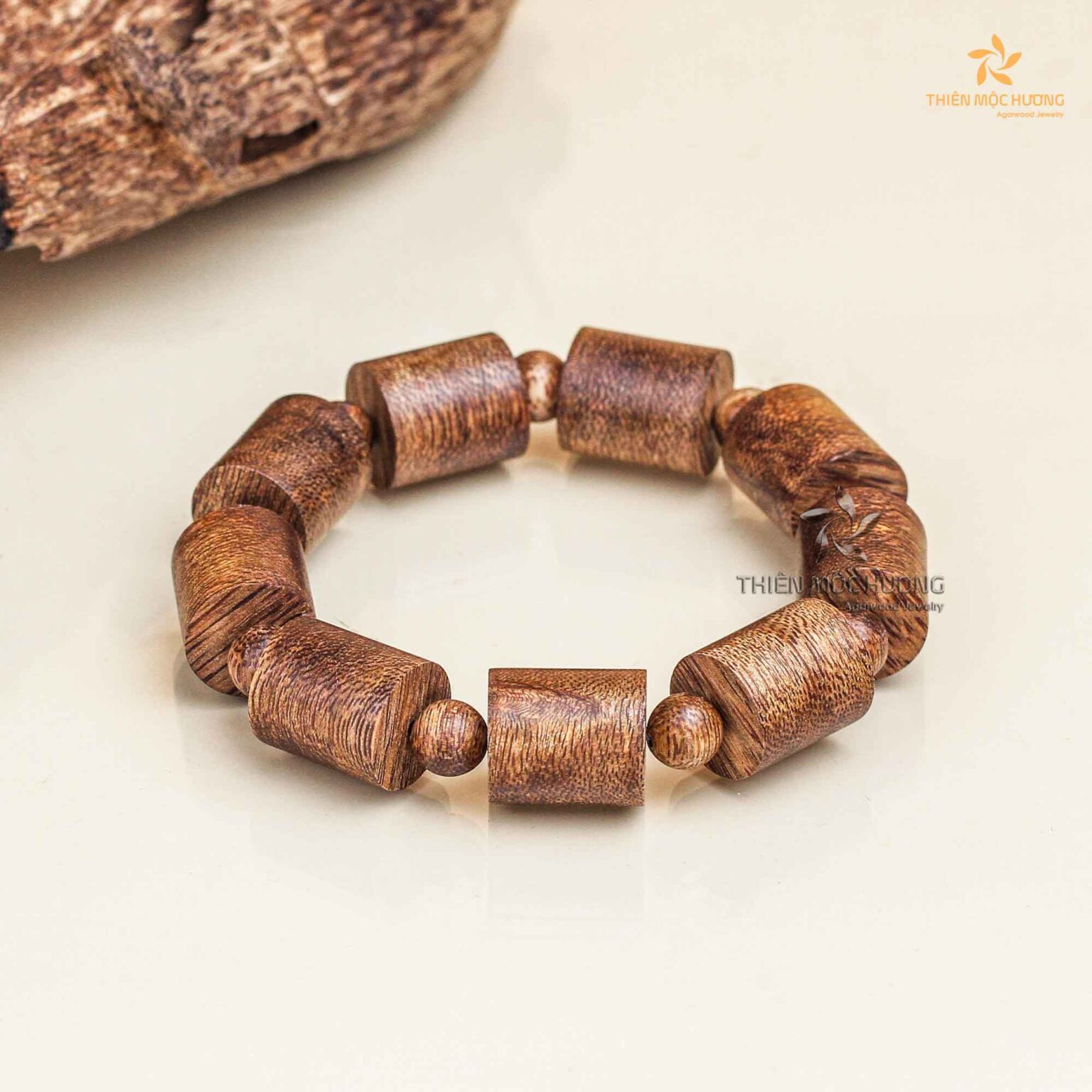 Single Bamboo Agarwood Bracelet - Vietnamese Toc Agarwood