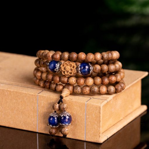 Peaceful Lotus 108 mala beads Bracelet-2