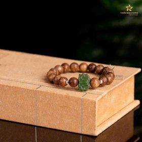Jade Lotus Bracelet - Vietnamese Agarwood-2