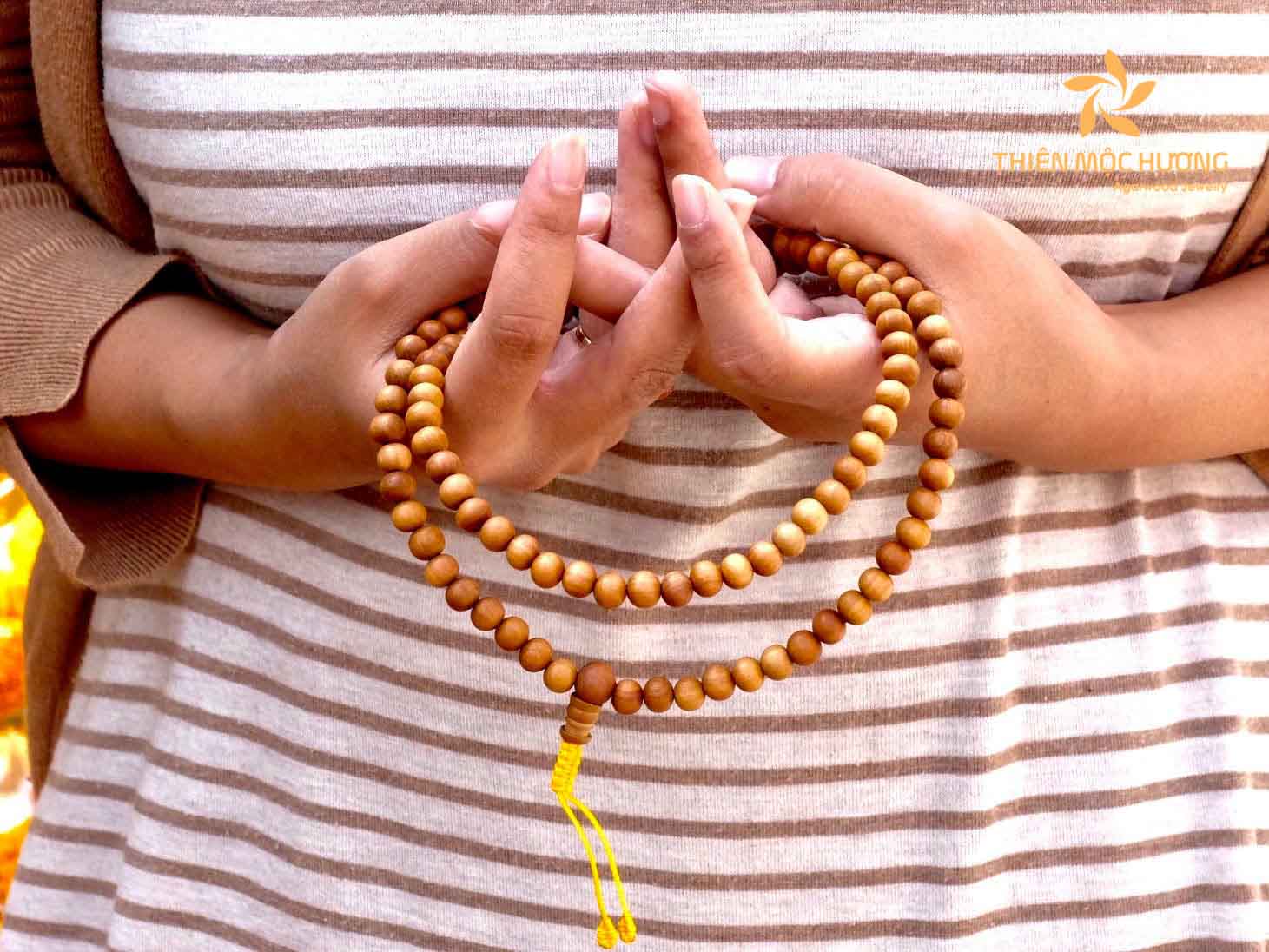 Mala beads assists in grounding your focus during meditation